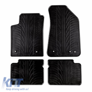 Rubber Car Mats Gledring 0131 suitable for Fiat Bravo 2007-2014 / Lancia Delta 2009- 5d Black 4 Pieces