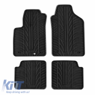 Rubber Car Mats Gledring 0133 suitable for Fiat 500 2007-2012 Black 4 Pieces