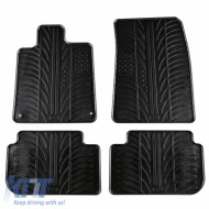 Rubber Car Mats Gledring 0152 suitable for Peugeot 407 2004-2011 Black 4 Pieces