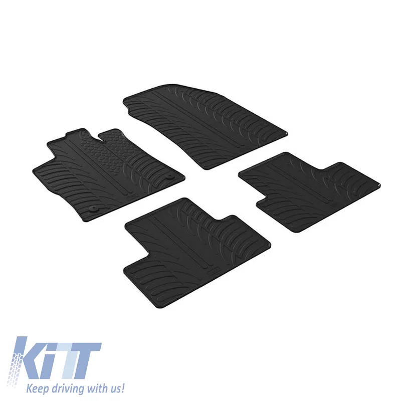 Rubber Car Mats Gledring 0167 suitable for Peugeot 308 2021+ Hatchback / Opel Astra L 2021+ Hatchback Black 4 Pieces