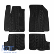 Rubber Car Mats Gledring 0171 suitable for Dacia Sandero 2008-2012 Black 4 Pieces