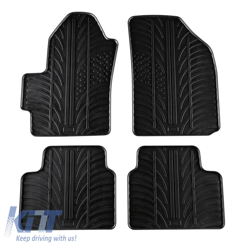 Rubber Car Mats Gledring 0183 suitable for Chevrolet Matiz 2005-2010/ Chevrolet Spark 2005-2009 Black 4 Pieces