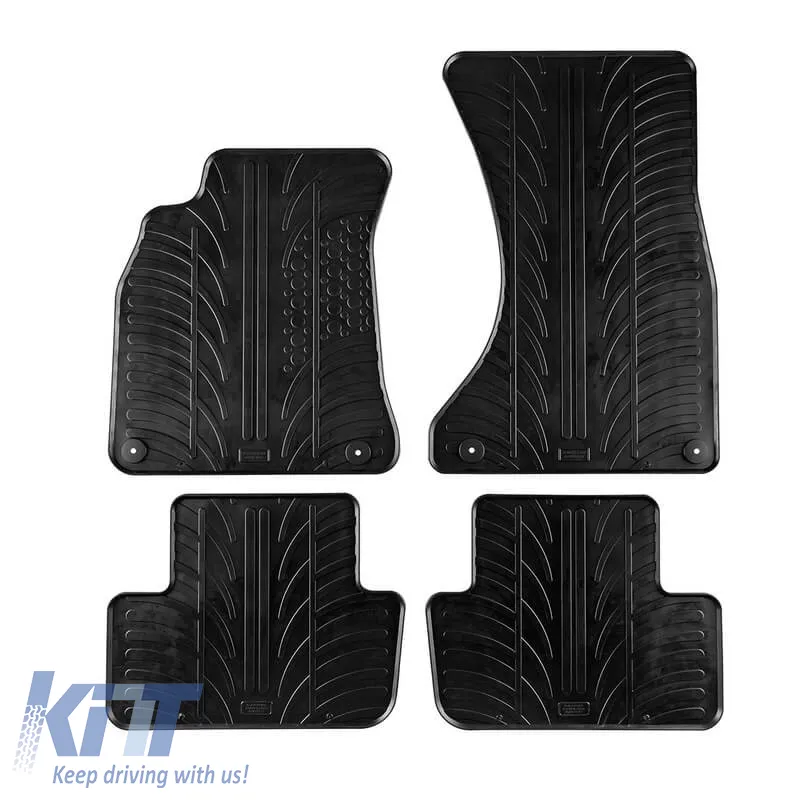 Rubber Car Mats Gledring 0240 suitable for Audi A4 B8 2007-2015 / A5 8 Sportback 2008-2016 4D Black 4 pieces