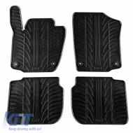 Rubber Car Mats Gledring 0337 suitable for Skoda Rapid 2012 Manual / Seat Toledo 2013 - Black 4 Pieces