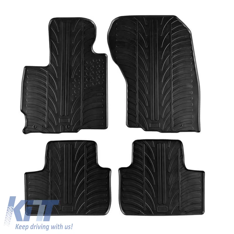 Rubber Car Mats Gledring 0360 suitable for Citroen C4 Aircross 2012- / Mitsubishi ASX 2012-2016 Black 4 Pieces