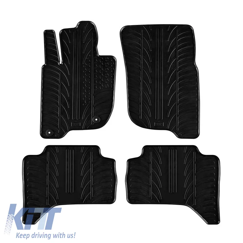 Rubber Car Mats Gledring 0365 suitable for Mitsubishi L200 2015-2019 / Mitsubishi L200 2019- Black 4 Pieces