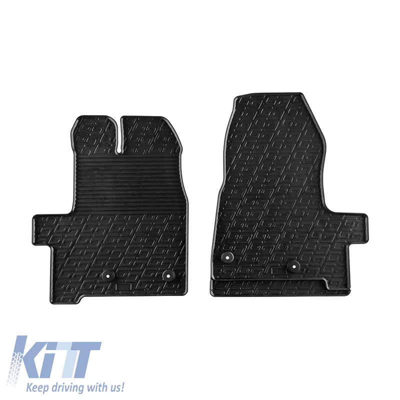 Rubber Car Mats Gledring 0559 suitable for Ford Transit Custom Kombi Furgon 2016-2017 Black 2 Pieces