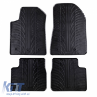 Rubber Car Mats Gledring 0566 suitable for Alfa Romeo Giulietta 2014- Black 4 Pieces
