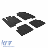 Rubber Car Mats Gledring 0583 suitable for Fiat 500E Hatchback 2020 - Black 4 Pieces