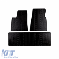 Rubber Car Mats Gledring 0641 suitable for Tesla Model S 2014-2016 Black 5 Pieces