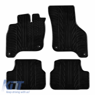 Rubber Car Mats Gledring 0654 suitable for VW E-Golf VII Hatchback Electric 2014-2020 Black 4 Pieces
