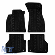 Rubber Car Mats Gledring 0704 suitable for Audi A6 C8 18+ / Audi A7 4K 18+ Black 4 Pieces