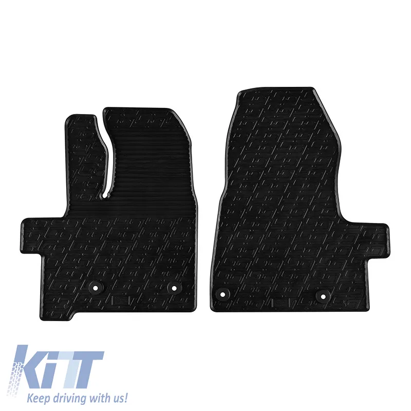 Rubber Car Mats Gledring 0893 suitable for Ford Turneo Custom Passenger Automatic 2018 - Black 2 Pieces