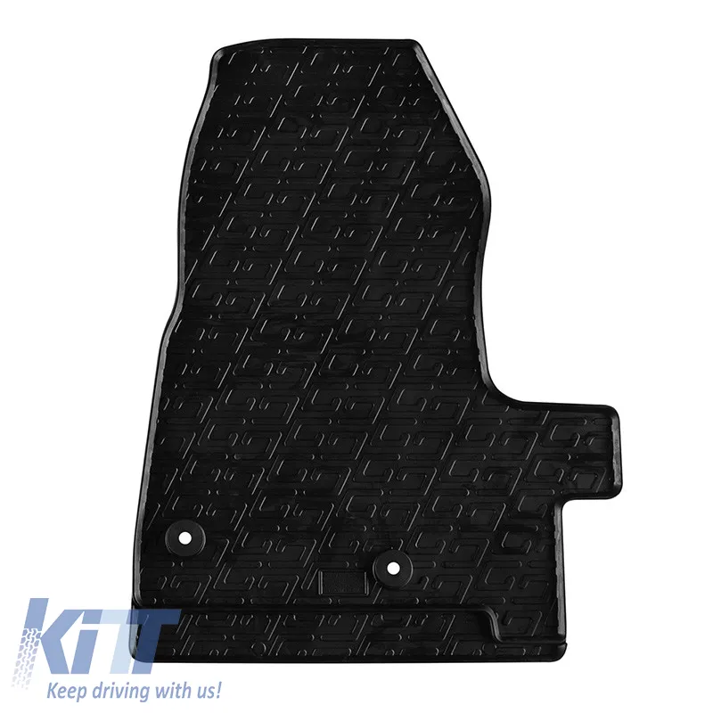 Rubber Car Mats Gledring 0894 suitable for Ford Transit Custom Furgon / Kombi Furgon / Kombi Facelift Automatic 2018 - Black 2 Pieces
