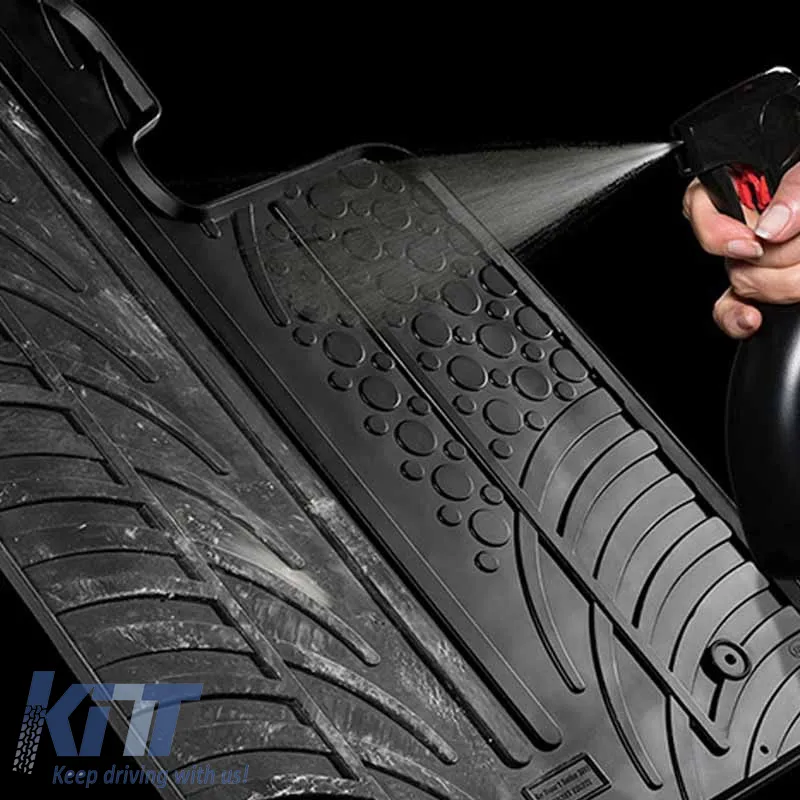 Rubber Car Mats Gledring 0910 suitable for Mercedes Actros 2003-12/2011 Black 2 pieces