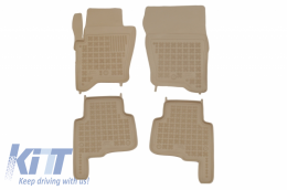 Rubber Floor mat Beige suitable for Land Range Rover Discovery 3 & 4 (2004-2016) - 202902B