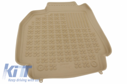 Rubber Floor Mat Beige suitable for RENAULT Megane II (2002-2009)-image-6040718