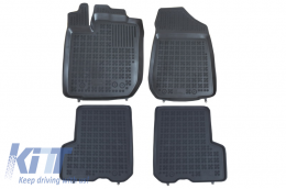 Rubber Floor Mat Black suitable for Dacia Logan II Sedan, MCV (2013-) - 203407