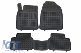 Rubber Floor Mat Black suitable for HYUNDAI I30 III PD (2017-Up) KIA Cee'd III CD PROCEED III (2018-up) XCEED (2019-up) - 201619