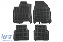 Rubber Floor Mat Black suitable for Nissan Qashqai +2 I NJ10 (2008-2013) - 201809