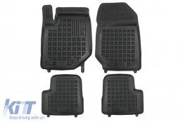 Rubber Floor Mat Black suitable for Opel Corsa F VI (2019-) Peugeot 208 II (2019-) - 200527