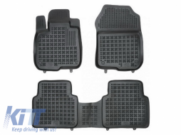 Rubber Floor Mats Black suitable for Honda CR-V V (2018-up) CR-V e:HeV (2022-up) Hybrid (HEV) - 200921