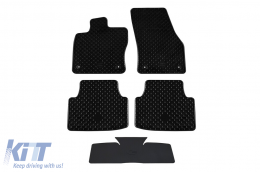 image-19-Rubber floor mats Gumarny Zubri suitable for Volkswagen Golf Sportsvan 2014-2020 with tunnel mat, 5-piece set, black color