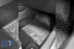 Rubber mats Gumarny Zubri suitable for Audi A1, Seat Ibiza, Arona, Volkswagen Polo after 2017, Skoda Fabia after 2021, 4-piece set, black color-image-6254438