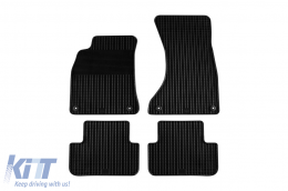 Rubber mats Gumarny Zubri suitable for Audi A4 sedan, wagon 2007-2015, A5 Sportback 2009-2016, 4-piece set, black color - ABFMA6024625