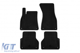 Rubber mats Gumarny Zubri suitable for Audi A6 sedan, wagon, Hybrid after 2018, A7 Sportback after 2018, 4-piece set, black color - ABFMA6019524
