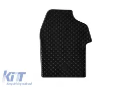 Rubber mats Gumarny Zubri suitable for Citroen Jumpy, Space Tourer, Peugeot Expert, Traveller, Toyota Proace, Proace Verso after 2016, Opel Vivaro after 2019, with oval clips, 3-piece set, black color-image-6254412