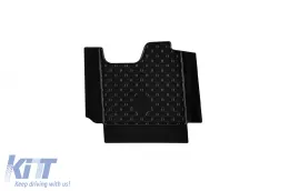 Rubber mats Gumarny Zubri suitable for Citroen Jumpy, Space Tourer, Peugeot Expert, Traveller after 2016 with round clips, 3-piece set, black color-image-6254418
