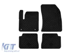 Rubber mats Gumarny Zubri suitable for Citroen DS3 Crossback E-Tense, Peugeot 208-E, Opel Corsa-E, Mokka-is after 2020, EV versions, 4-piece set, black color-image-6254673