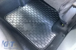 Rubber mats Gumarny Zubri suitable for Dacia Sandero, Sandero Stepway after 2020, 4-piece set, black color-image-6254687