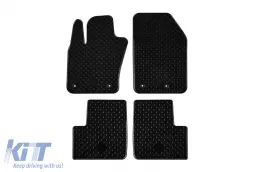Rubber mats Gumarny Zubri suitable for Fiat 500X, 500X Cross after 2014, 4-piece set, black color-image-6254319