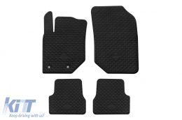 Rubber mats Gumarny Zubri suitable for Fiat 600, Jeep Avenger after 2023, 4-piece set, black color - ABFMF6019559