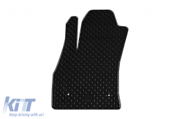 Rubber mats Gumarny Zubri suitable for Fiat Doblo II, III after 2009, 4-piece set, black color-image-6251935