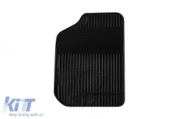 Rubber mats Gumarny Zubri suitable for Fiat Strada after 2004, front, 2-piece set, black color-image-6251495
