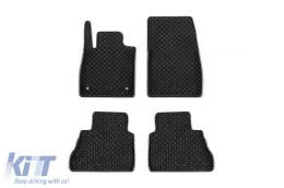 Rubber mats Gumarny Zubri suitable for Ford Tourneo Courier after 2023 with 5 seats, 4-piece set, black color-image-6232209