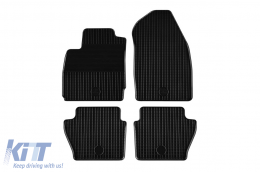 Rubber mats Gumarny Zubri suitable for Ford Fiesta 2009-2016, Fusion 2005-2012, 4-piece set, black color - ABFMF6024230