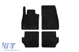 Rubber mats Gumarny Zubri suitable for Ford Fiesta after 2017, Puma after 2020, 4-piece set, black color-image-6254502
