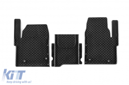 image-24-Rubber mats Gumarny Zubri suitable for Ford Transit Custom after 2022, Volkswagen T7 Transporter after 2024, 3-piece set, black color