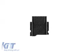 Rubber mats Gumarny Zubri suitable for Ford Transit Custom after 2022, Volkswagen T7 Transporter after 2024, 3-piece set, black color-image-6254806