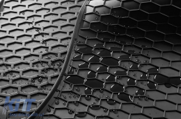 Rubber mats Gumarny Zubri suitable for Ford Transit Custom after 2022, Volkswagen T7 Transporter after 2024, 3-piece set, black color-image-6254808