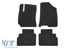Rubber mats Gumarny Zubri suitable for Hyundai Kona, Kona MHEV after 2023, 4-piece set, black color-image-6232182