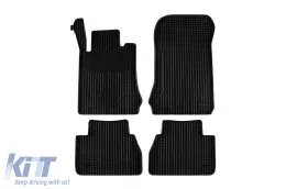 Rubber mats Gumarny Zubri suitable for Mercedes E class W210 1995-2001, 4-piece set, black color-image-6252652