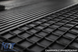 Rubber mats Gumarny Zubri suitable for Mercedes E class W210 1995-2001, 4-piece set, black color-image-6252653