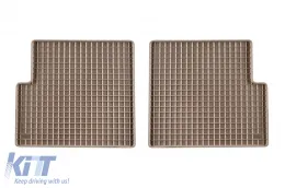 Rubber mats Gumarny Zubri suitable for Mercedes G class W463 1990-2018 long wheelbase, 5-piece set, beige color-image-6231796