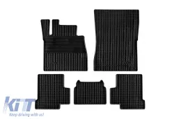 Rubber mats Gumarny Zubri suitable for Mercedes G class W463 1990-2018 short wheelbase, 5-piece set, black color-image-6231804