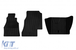 Rubber mats Gumarny Zubri suitable for Mercedes Sprinter, Volkswagen LT 1995-2005, 3-piece set, black color - ABFMM6024194